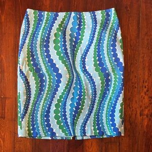 Talbots Aqua Blue Lined Skirt -Size 10